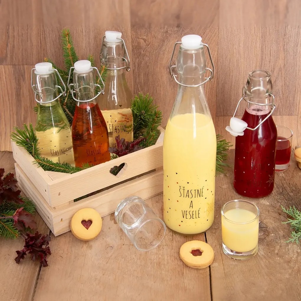 Butelka Orion z zamknięciem klipsowym Flakeczerwona, 0,52 l, 520 ml