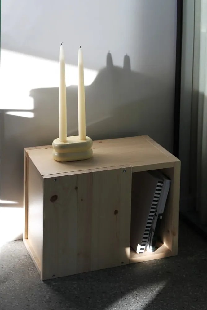 Szafka nocna z litego drewna sosnowego w naturalnym kolorze Grab It – Karup Design