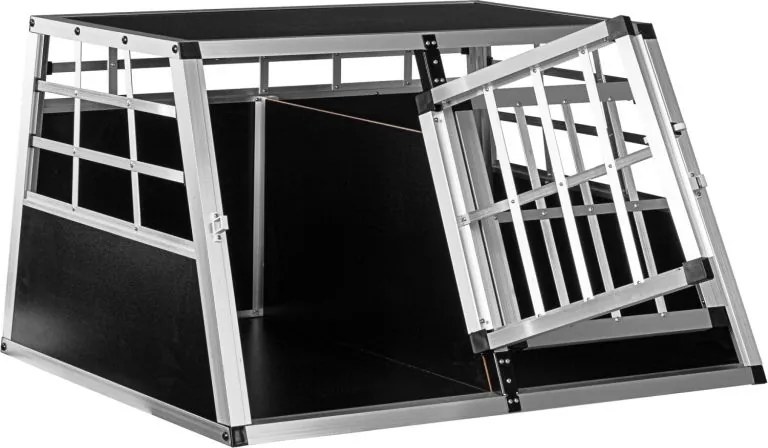 Skrzynia transportowa aluminiowa dla psów dwudrzwiowa tylna