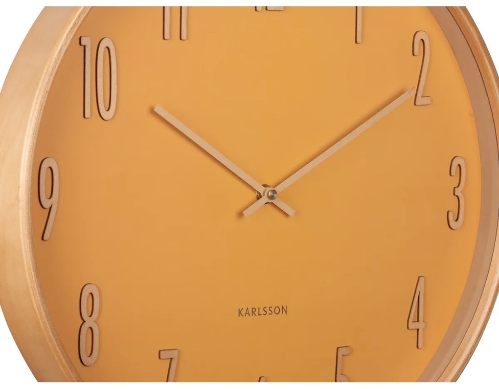 Zegar ścienny Karlsson 5996YE żółty, średnica 40 cm