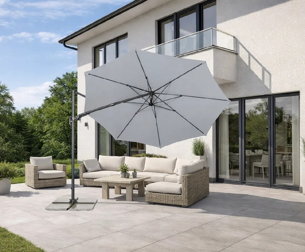 Derby RAVENNA 330 cm jasnoszara