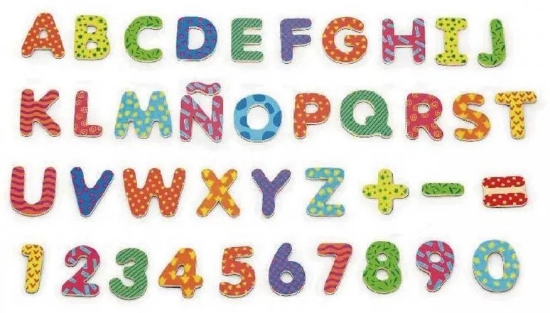 Viga drewniany zestaw magnetyczny literki i cyferki