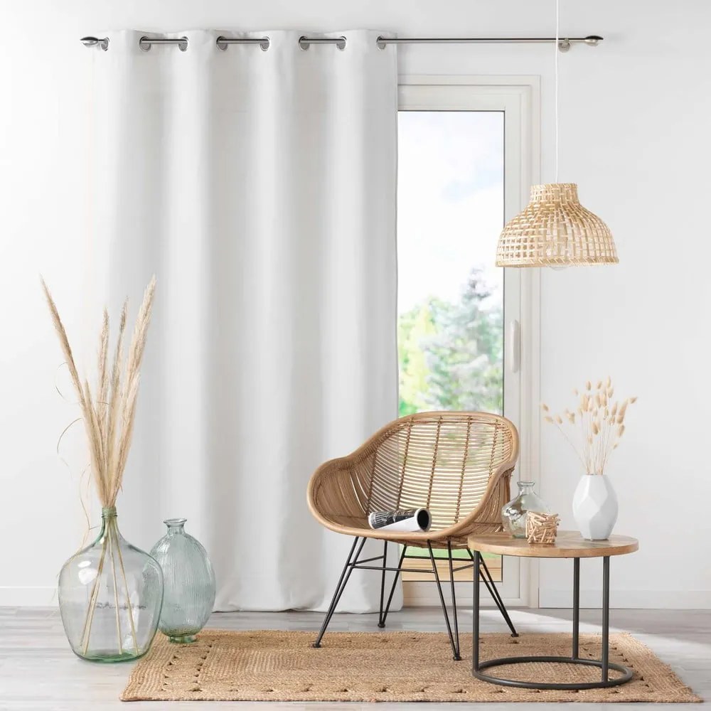 Biała zasłona z mikrowłókna 140x280 cm Absolu – douceur d'intérieur