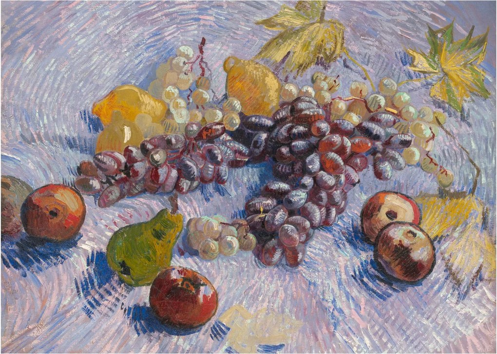Obraz na szkle - Vincent van Gogh, Grapes, Lemons, Pears, and Apples, reprodukcje (70x50 cm)
