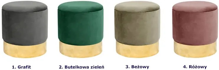 Grafitowa welurowa pufa ze schowkiem - Esteo