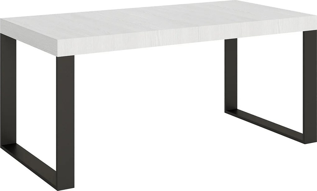 Stół rozkładany 180/284x90 cm Tecno frassino biała nogi antracytowe