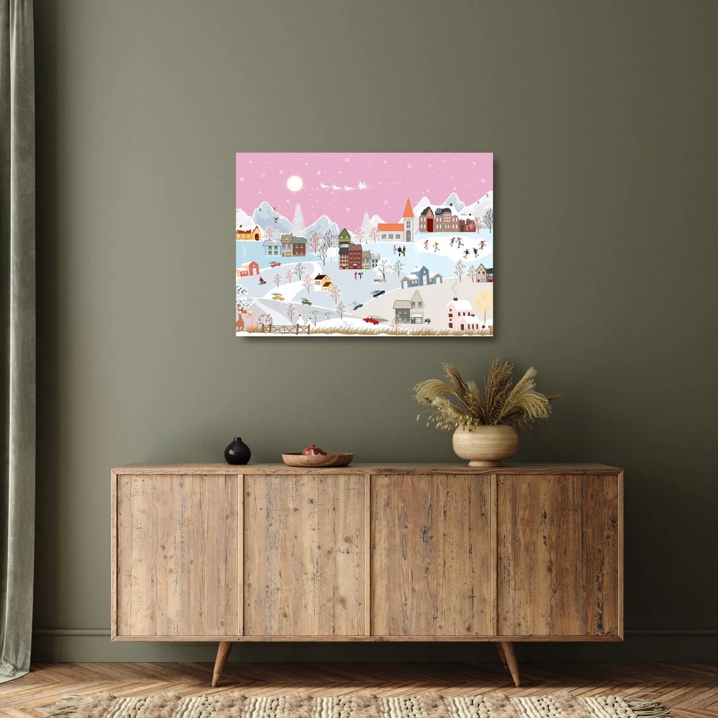Obraz na szkle - Magiczna zima (70x50 cm)