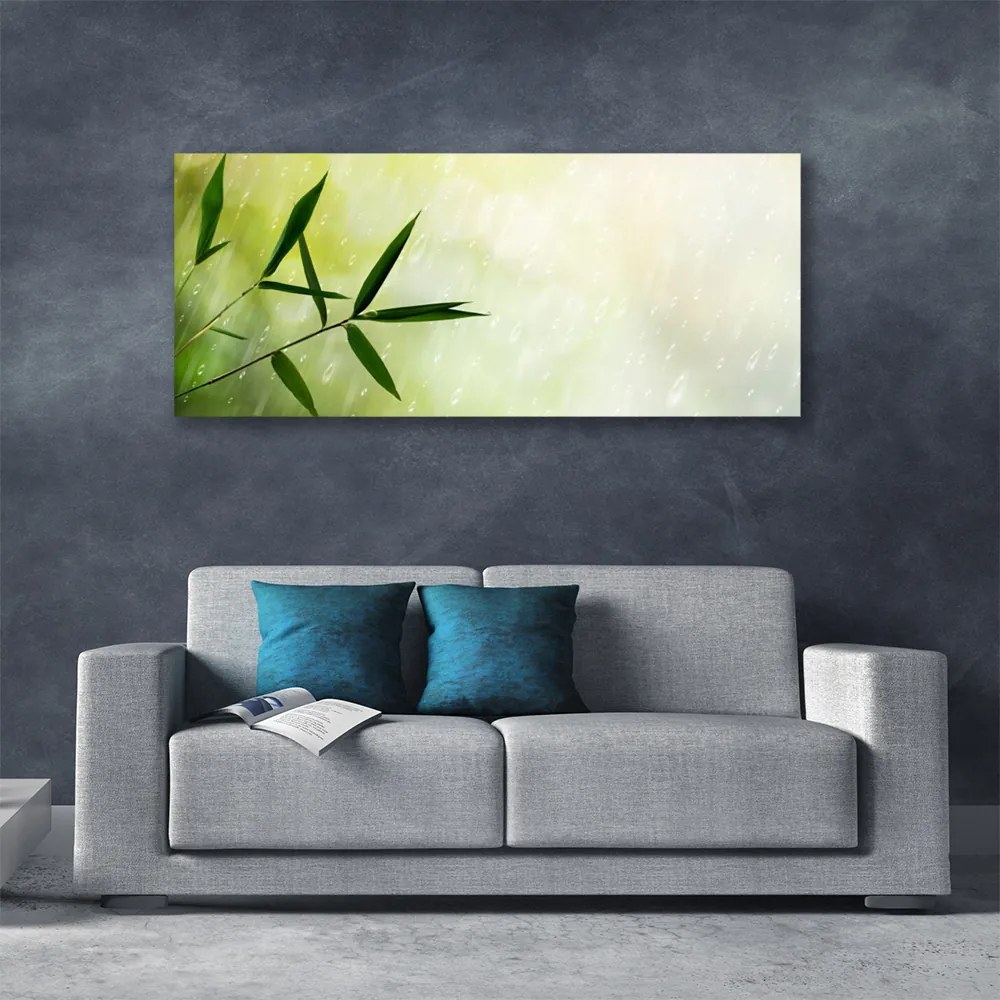 Fotoobraz na płótnie Liście w Strugach Deszczu