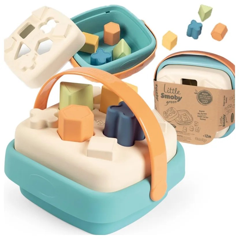 Smoby little green sorter w koszyku bioplastik