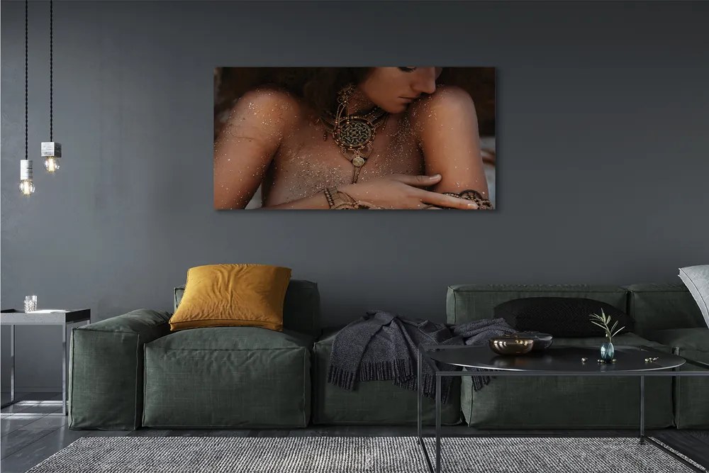 Zdjęcie na płótnie Kobieta w Biżuterii