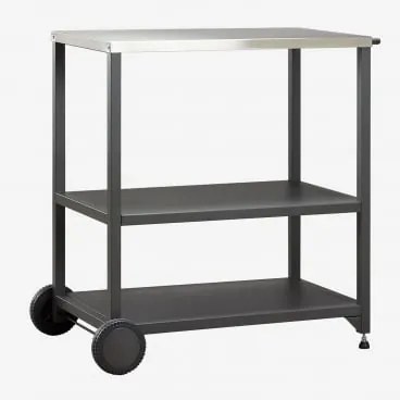 Wózek Kuchenny Modułowy Zewnętrzny Ze Stali Savona Grafitowa Szarość - Sklum