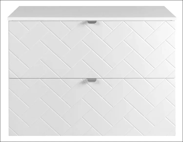 Biała szafka z 2 szufladami pod umywalkę 80 cm H2-L75