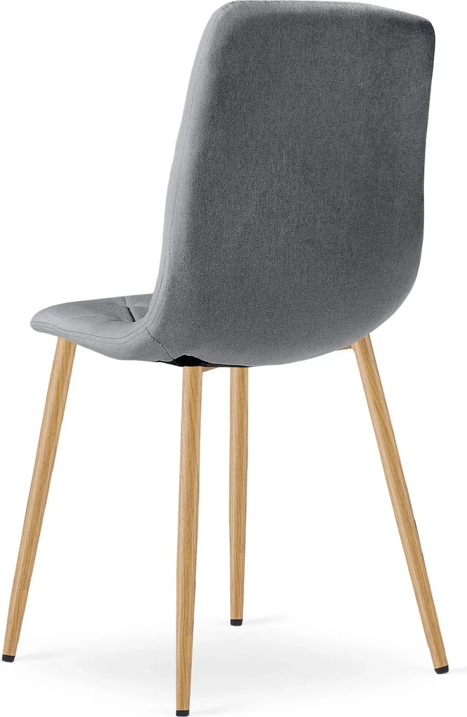 Ciemnoszare krzesło tapicerowane tkaniną do jadalni A0-K65