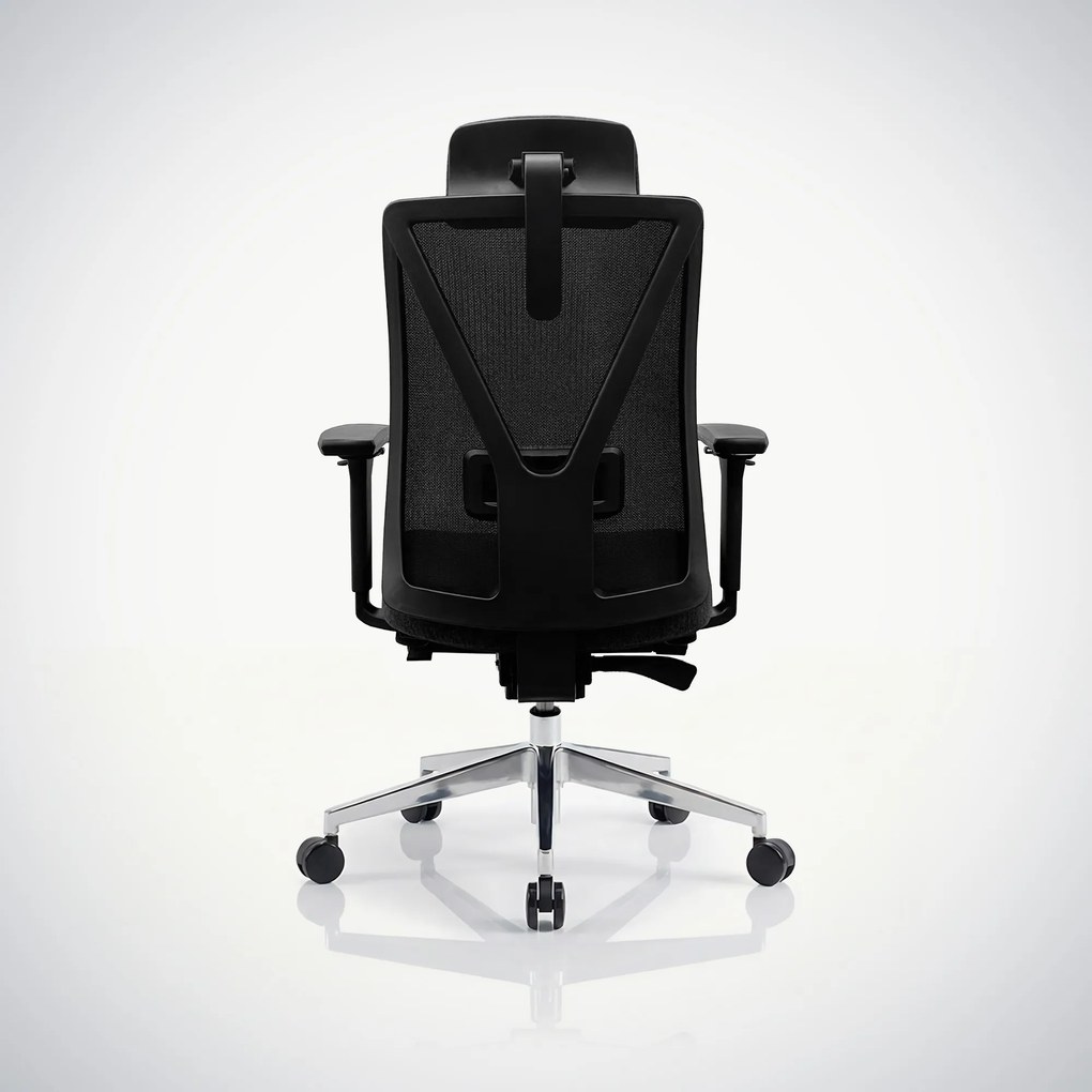 Fotel biurowy ergonomiczny czarny z siatką VECTOR