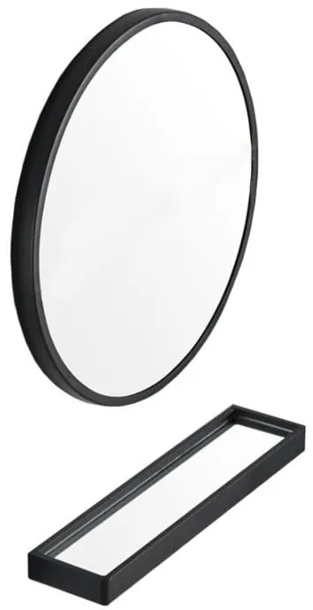 Lustro z półką 70cm czarne