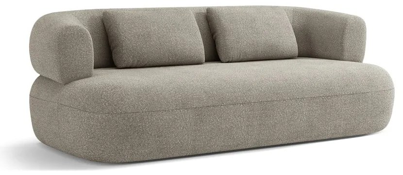 Jasnoszara sofa z materiału bouclé 178 cm Jenny – Micadoni Home