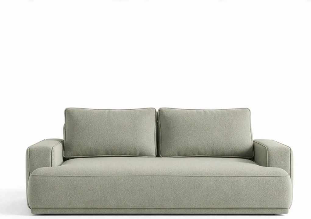 Sofa z Funkcją Spania CAMELIA Szara Boucle Nowoczesna
