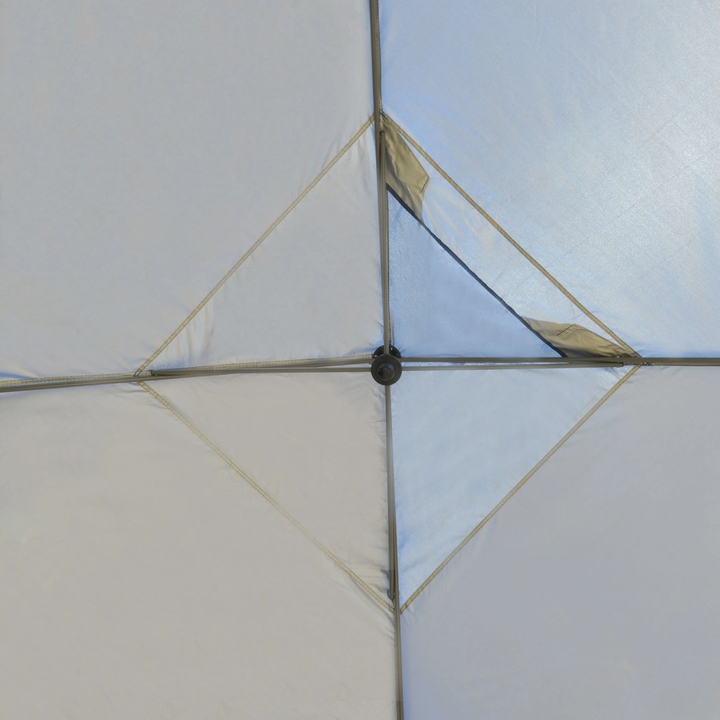 Outsunny Pawilon ogrodowy, składany pawilon, namiot festynowy, namiot ogrodowy w zestawie z kołkami i linami, tkanina Oxford, 2,95 x 2,95 x 2,64 m, Niebieski