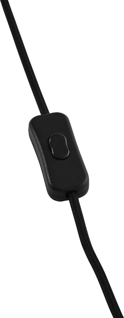 Lampa stołowa art deco czarna z przydymionym szkłem - Vidro