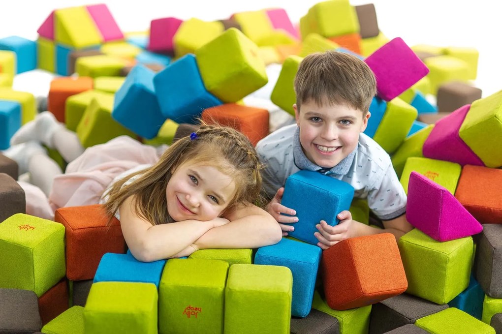Zestaw klocków magnetycznych do szkół JollyHeap Medium - 50 elementów