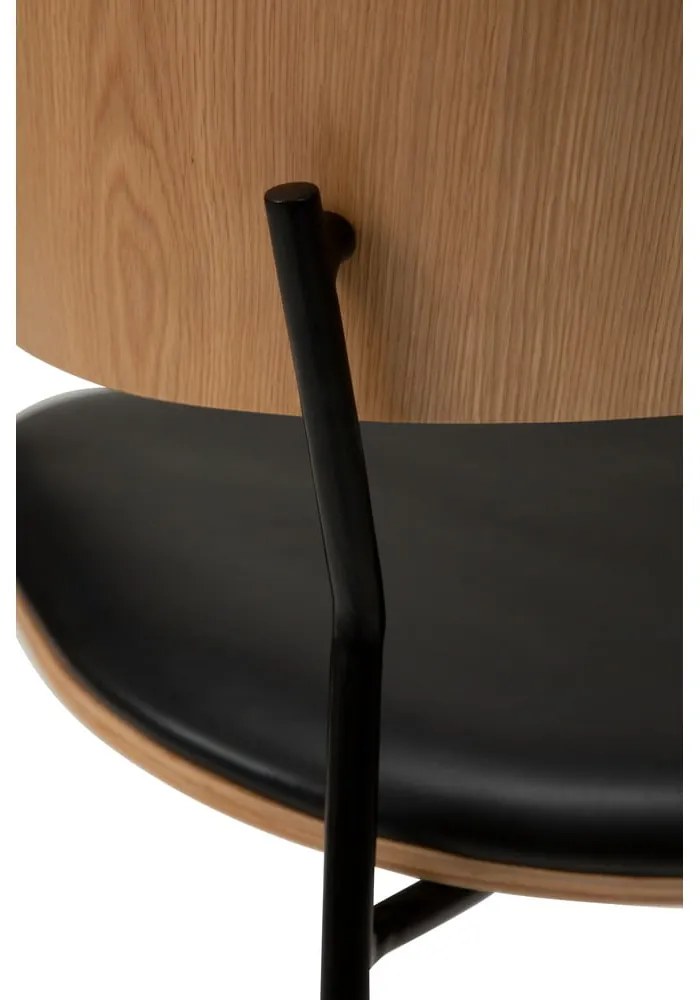 Czarny/w jasnym naturalnym kolorze fotel jadalniany z podłokietnikami Crib – DAN-FORM Denmark