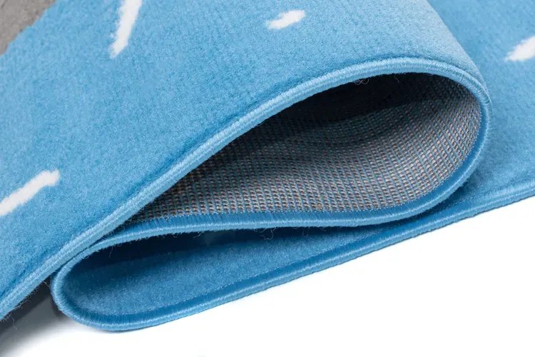 Niebieski dywan z pandą do pokoju dziecięcego E8-Z15