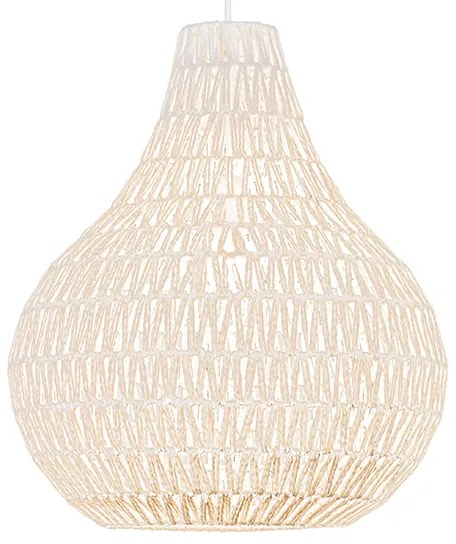 Skandynawska lampa wisząca biała 45 cm - Lina Drop