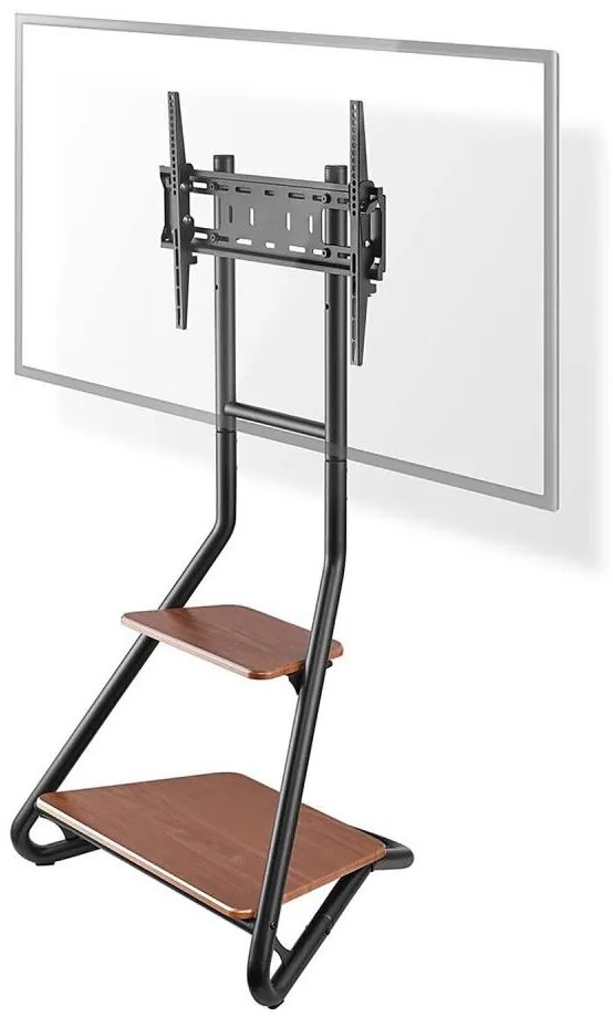 Nedis TVSM6200BK - Stojak podłogowy do TV 37-75", czarny/brązowy