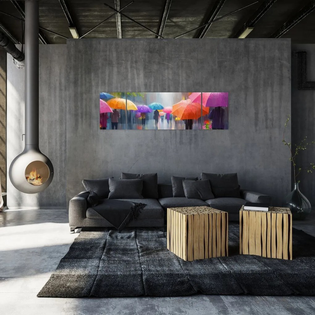 Obraz - Deszczowy dzień (170x50 cm)