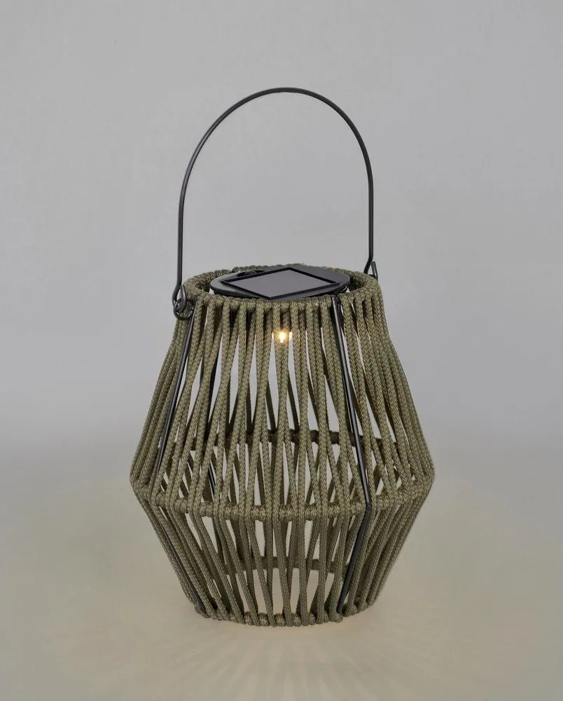 Lampion LED solarny w kolorze khaki (wysokość 17 cm) Juny – Yes Everyday