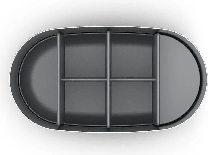 Stojak na szczoteczki do zębów ze stali nierdzewnej w kolorze srebra z połyskiem EasyStore Luxe – Joseph Joseph