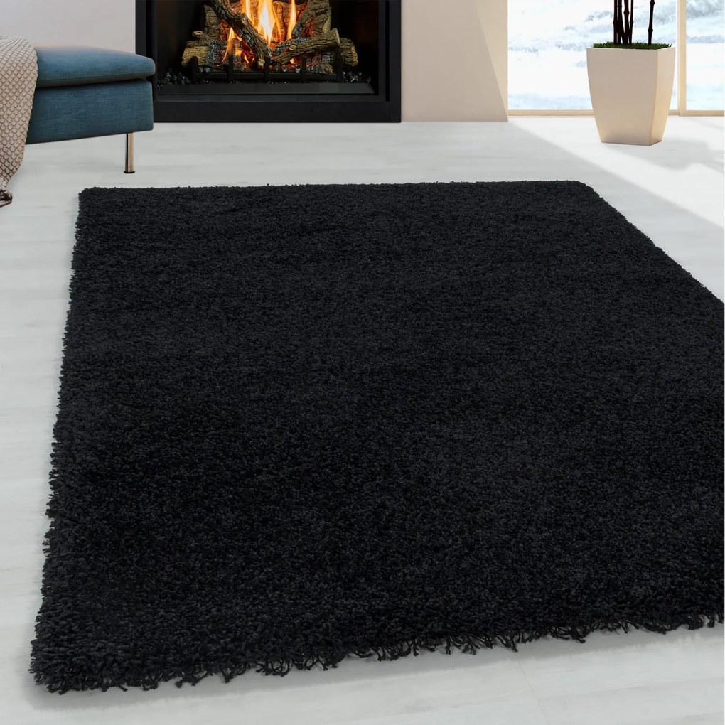 Dywan shaggy Sydney czarny 80 cm x 150 cm