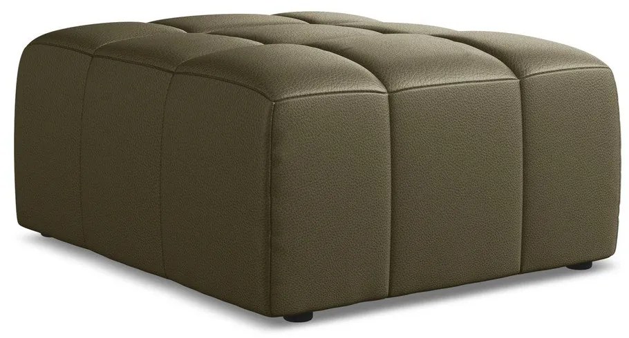 Podnóżek z imitacji skóry w kolorze khaki Aloha – Makamii