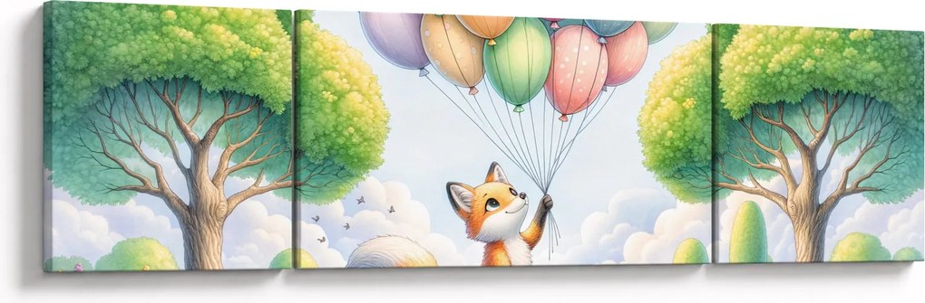Obraz – Szczęśliwy lis (170x50 cm)