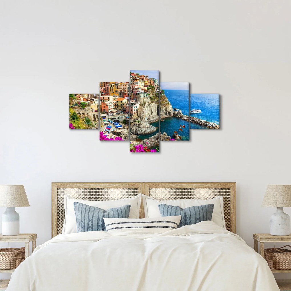 Obraz - Włoska wioska Manarola (125x70 cm)