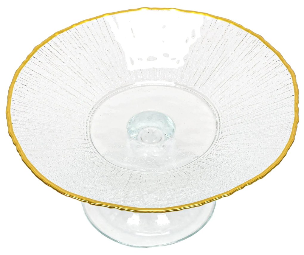 Patera na ciasto ze złotą obwódką DATURA, 21 cm