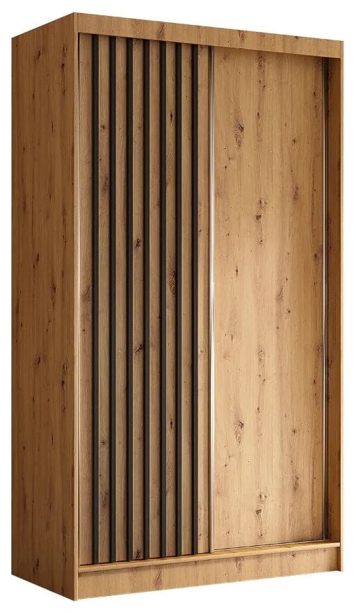 Szafa przesuwna - Lamel 120 cm, dąb artisan