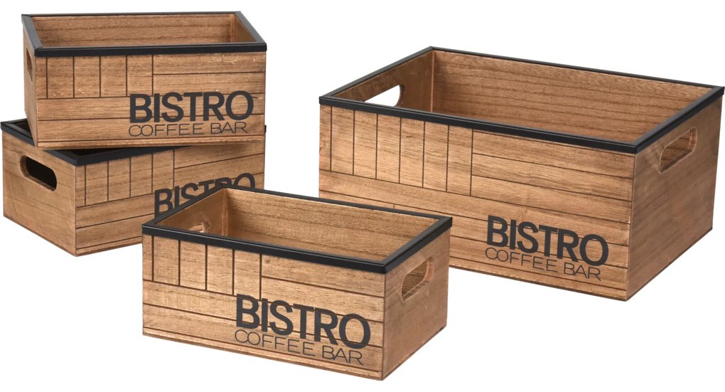 Skrzynki na owoce, warzywa Bistro, 4 sztuki
