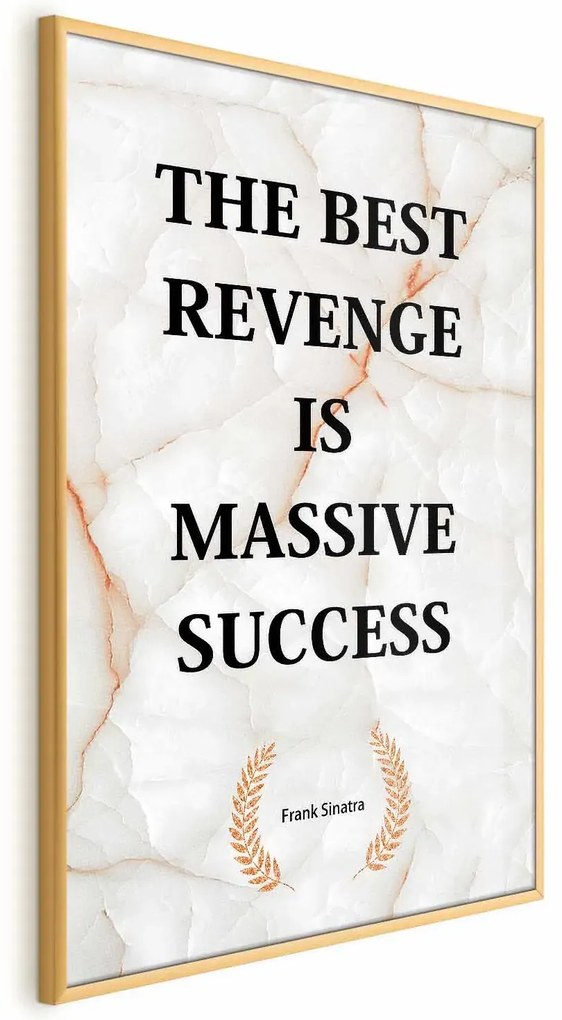 Plakat Best Revenge 29,7x42 cm z ramą złotą bez marginesu ARTGEIST B