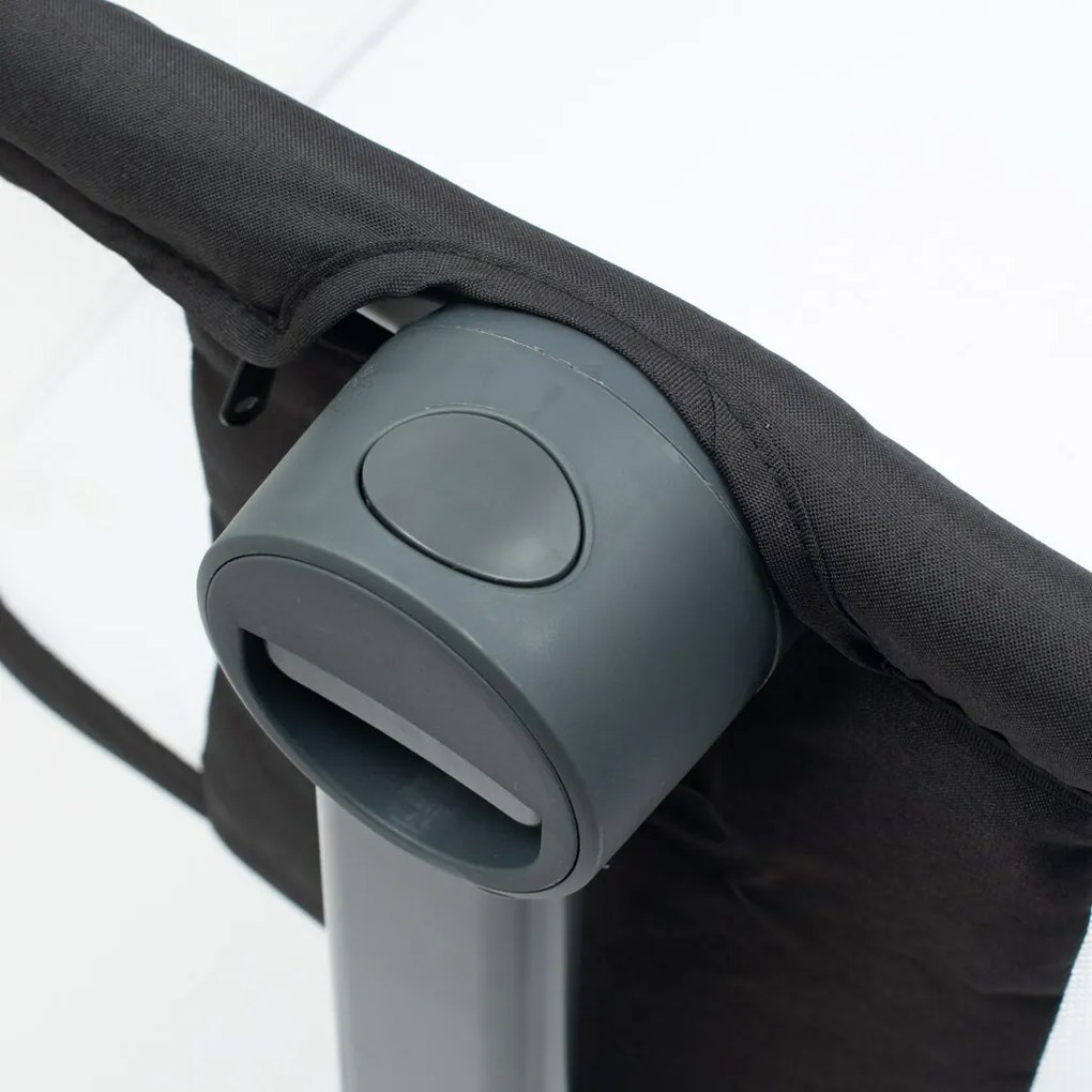 Baby Mix Łóżeczko dostawkowe Rose czarny, 84 x 80 x 52 cm