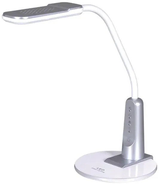 Srebrna dotykowa lampka biurowa LED - S264-Teni