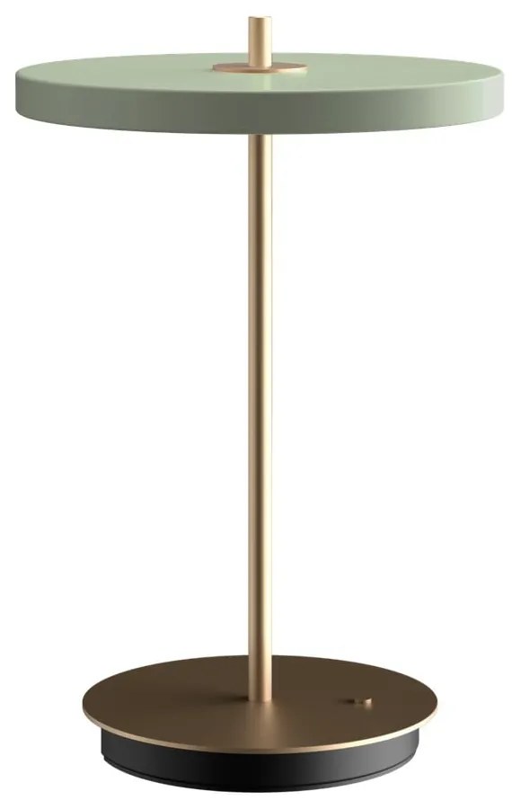 Jasnozielona lampa stołowa LED ze ściemniaczem i metalowym kloszem (wysokość 31 cm) Asteria Move – UMAGE