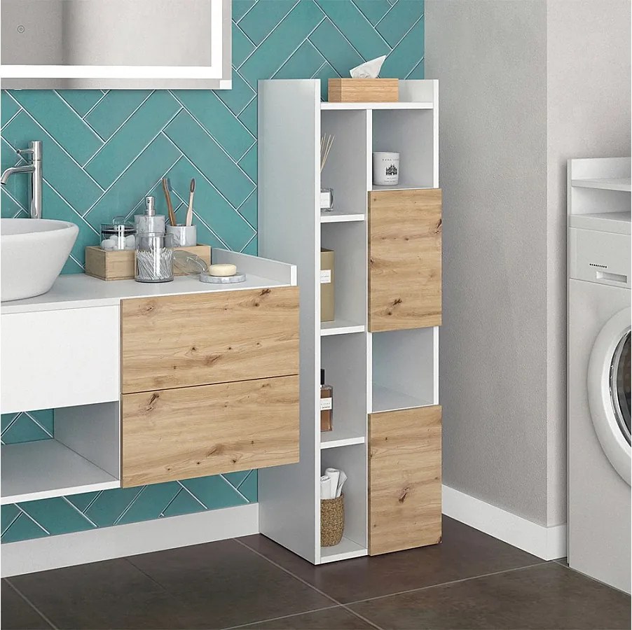 Szafka łazienkowa biały 36x36x117 alf