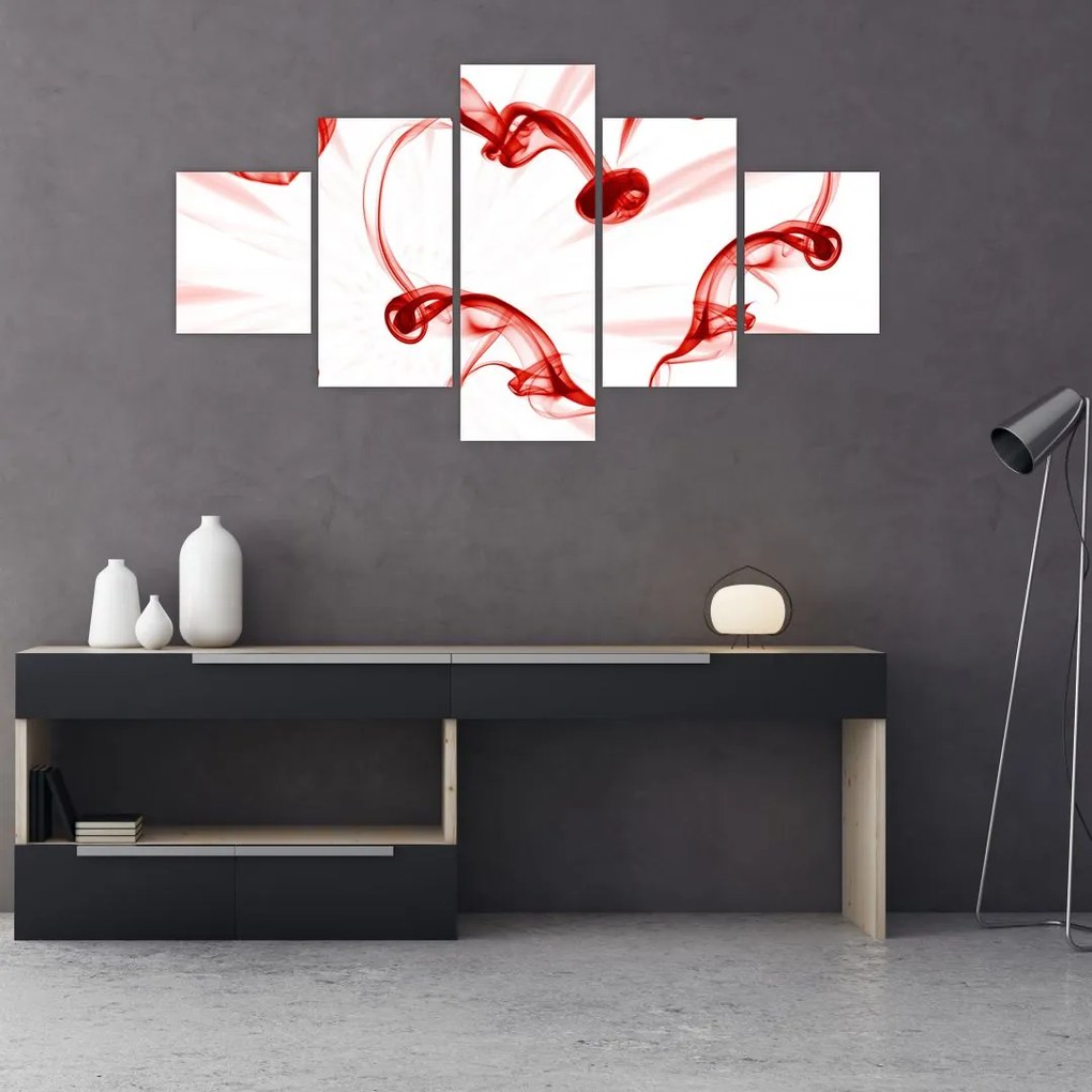 Obraz serce z dymu (125x70 cm)