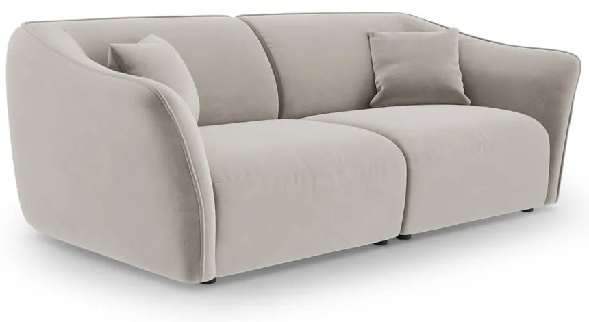 Beżowa aksamitna sofa 206 cm Tokyo – Cosmopolitan Design