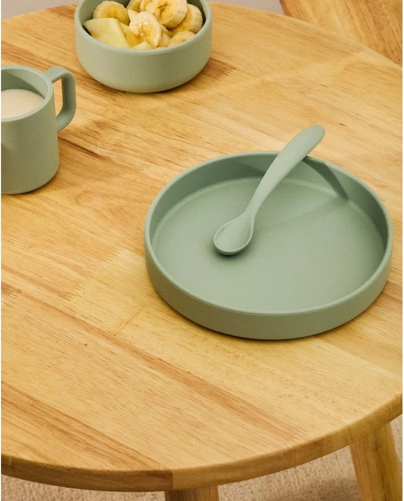 Różowo-turkusowe plastikowo-silikonowe łyżeczki dla dzieci zestaw 2 szt. Lili – Kave Home