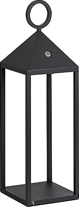 Nowoczesna latarnia piknikowa LED, 2,2 W, IP54, ładowalna i ściemnialna, wysokość 47 cm, antracyt