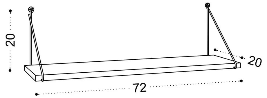 Półka w dekorze dębu 72 cm Armoni – Kalune Design