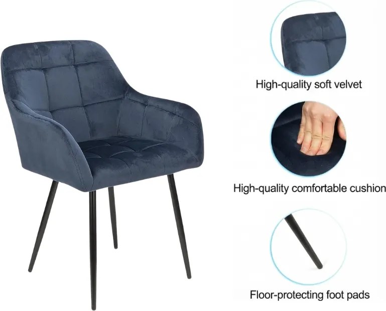 Ciemnoróżowe krzesło jadalniane LOREN VELVET z czarnymi nogami