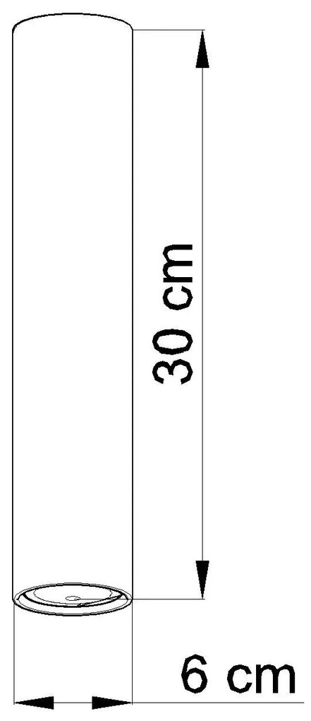 Minimalistyczny plafon walec A1-F06